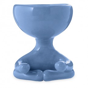 Base Decorativa Figurin Yoga Azul Oscuro | Macetas | decoracion